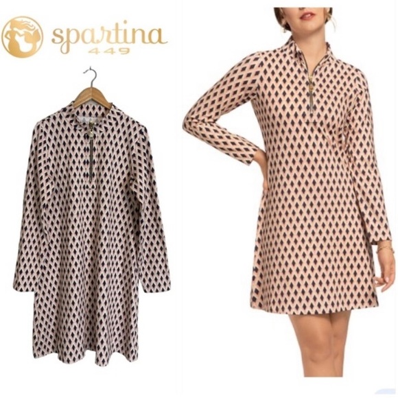 Spartina 449 Dresses & Skirts - Spartina 449 Nora 1/2 zip mini Dress Barbee women’s xs.
